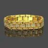 Deseo AliExpress explosiones moda europea y americana personalidad pulsera de hombre hip-hop chapado en oro fabricantes de joyería al por mayor