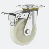 Rueda universal galvanizada de alta resistencia rueda de polipropileno blanco dirección direccional con freno rueda de carretilla plana