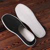 Zapatos de tela hechos a mano con suela de melaleuca, zapatos de tela de suela pura para hombres y mujeres, zapatos de toalla de tela negra, absorbentes del sudor, transpirables, vintage, zapatos de hombre