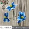 3 Cabezas Tulipanes Impresos, Lirios de Día, Arcos de Boda, Flores Falsas, Accesorios de Fotografía, Ramos Artificiales