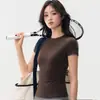 Traje deportivo de verano para mujer, nuevo conjunto ajustado de secado rápido para yoga, top de manga corta para correr, entrenamiento, Pilates, ropa de fitness