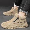 Sapatos Casuais de Outono para Homens, Tênis Respiráveis e Versáteis, Sapatos de Trabalho Modernos Estilo Coreano, Sapatos Esportivos para Exterior Slip-On
