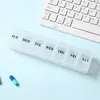 Organizador de Pastillas Portátil Transfronterizo para Una Semana, Caja de Pastillas Sellada a Prueba de Humedad, Caja de Medicamentos, En Stock con Impresión de Logo