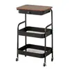 Mesa de Centro con Cajones, Estante de Almacenamiento Estilo Chino, Mesa Móvil con Cajones, Carrito, Mesa Lateral para Sofá de Sala de Estar, Almacenamiento