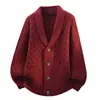 Cardigan de punto para otoño e invierno transfronterizo de Amazon chaqueta suéter para hombre estilo old money chaqueta cardigan de punto trenzado