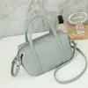 Bolsa Quadrada Pequena Texturizada de Couro Genuíno de Primeira Camada para Mulheres, Bolsa Transversal de Mão, Nova Bolsa Boston Tendência Estilo Coreano de Ombro Único