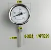 Termômetro bimetálico de aço inoxidável WSS-311/313BF, medidor de temperatura de água para tubulações de caldeira, tipo radial, Hangzhou Huatong