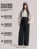 Pantalones de pierna ancha de alta calidad Pupu clothing con una caída relajada, nueva ropa de maternidad para otoño e invierno, pantalones de maternidad engrosados, pantalones casuales