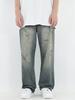 Pantalones vaqueros vintage de calle para hombre, de marca de moda, lavados, estilo americano antiguo, holgados, rectos, de pierna ancha y largos.