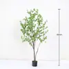 Planta Artificial Grande Nórdica de Interior Árbol Campanilla Japonesa Árbol Falso Planta en Maceta Decoración para Ventana de Casa de Huéspedes Planta Verde Falsa