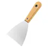 Suministro Directo de Fábrica Mango de Madera Acero al Carbono Espátula Limpiadora Pala Pequeña Herramienta para Carpintería Cuchillo para Juntas de Belleza Raspador Masilla
