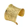 Pulseras Metálicas Anchas Transfronterizas, Brazaletes Extravagantes para el Brazo, Accesorios para la Muñeca, Accesorios de Danza de Dunhuang, Pulseras Abiertas de Estilo Étnico, Venta Directa Étnica Dai