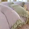 Juego de Funda de Cama de Terciopelo de Leche Tallado Clase A de Cuatro Piezas Invierno Engrosado Coral Terciopelo Ropa de Cama Sábanas Funda de Edredón Franela Ropa de Cama 4
