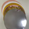 Cojín para Plato de Cena Popular Transfronterizo Brillo Dorado y Plateado Tarjeta Impresa Disco de Color Cojín para Plato de Cena Tarjeta Redonda Impermeable y Resistente al Aceite