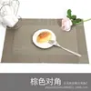 Tapete de mesa para comida ocidental isolamento térmico porta-copos anti-queimadura tapete para tigela hotel antiderrapante PVC proteção ambiental toalha de mesa dupla face moldura de foto diagonal