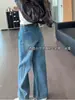 Jeans Retro Azules de Pierna Recta para Mujer, Nuevo Estilo Verano 2026, Tallas Pequeñas y Grandes, Corte Holgado, Adelgazantes, Diseño de Pierna Ancha Estrecha