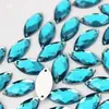 Rinestones Acrílicos Ojo de Caballo de 7*15mm Cosidos a Mano con Agujeros, Brillantes, Material para Manualidades y Accesorios de Ropa, Paquete de Materiales con Agujeros ZZ107