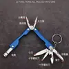 Alicate dobrável multifuncional com luz LED alicate pesca ao ar livre camping mini portátil emergência multiuso ferramenta faca alicate