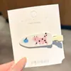 Pinzas florales para el pelo estilo coreano para mujer, pinzas laterales elegantes y exquisitas, pasadores de lazo lindos, pasadores de colores al por mayor