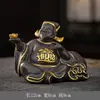 Adorno de Mascota de Té de Arcilla Púrpura Que Atrae la Riqueza, Se Puede Usar como Accesorio de Té, Decoración de Mesa de Té, Accesorio para Tetera de Té Kung Fu, Escultura Hecha a Mano de Yixing