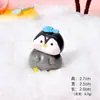Muñeca Familia de Pingüinos Lindos de Playa de Verano Adornos de Resina de Moda Decoración de Escritorio de Coche DIY Accesorios de Gashapon