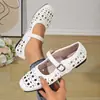 Verão 2026 Nova Moda Romana Versátil Leve Confortável Slip-on Fivela Casual Plano Sapatos Únicos Feminino Atacado
