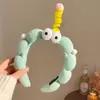 Faixa de Cabelo de Pelúcia Desenho Animado para Mulheres 20256 Nova Outono e Inverno Faixa Fofa para Lavar o Rosto, Presilha de Cabelo Antiderrapante e Segura