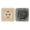 Comercio exterior 82 enchufe estándar europeo 16A 220V alemán estándar europeo enchufe de pared pintura oro panel de PC certificación CE
