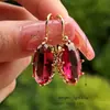 Pendientes de Piedras Preciosas de Tres Colores, Súper Brillantes y Modernos, Temu, Artículo Más Vendido en Aliexpress, Joyería Popular Transfronteriza Europea y Americana