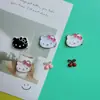 Encaje de Dibujos Animados Gatito Cereza DIY Funda para Teléfono Accesorios para Pasador Plástico Color Goteo de Aceite Material de Gato