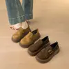 Zapatos de mujer tipo Birkenstock, de suela gruesa, que aumentan la altura, completamente cerrados, nueva colección otoño 2026, diseñados para mujeres menudas, con diseño de mocasín estilo británico