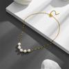 Nuevo colgante de perla, cadena de clavícula, acero de titanio, ns, moda femenina, lujo, accesorios de perlas coreanas, collar al por mayor