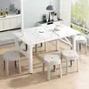 Mesa Plegable para Uso Doméstico, Mesa Baja para Comer, Escritorio, Mesa de Comedor Rectangular, Mesa de Puesto, Mesa Sencilla para Vivienda de Alquiler