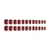 Conjunto de 24 Peças de Unhas Vestíveis Modernas e Elegantes, Pontas de Unha Vermelho Vinho Cereja, Adesivos de Unha Retrô Quentes de Venda Transfronteiriça