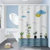 Nueva Cortina de Ducha Cortina de Puerta, Cortina Divisoria de Baño sin Taladro, Cortina de Ducha de Poliéster Impermeable y Antimoho, Estilo Minimalista Fresco y Moderno