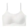 Ropa interior sin costuras de seda helada 3040 Nylon 34F para mujer, Sujetador sin aros para niñas, Camisola adelgazante