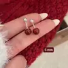 Brincos de Cinábrio para Mulheres, Brincos Amigos do Ouvido, Modelo 2026, Estilo Dupla Face, Acessórios Elegantes para Orelha, Não é Necessário Remover ao Dormir, Piercings para Lóbulo da Orelha, Piercings para Cartilagem da Orelha