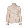 Camisa Gótica Neogótica de Ruffles con Cuello Alto para Mujer, Estilo Europeo y Americano, para Actuación en Escenario Cosplay, Camisa de Manga Larga