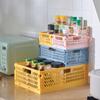 Cesta de almacenamiento plegable para el hogar, oficina, estudiantes, escritorio, caja de plástico, cesta de almacenamiento multifuncional que ahorra espacio