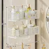 Estante de almacenamiento para baño, instalación sin taladro detrás de la puerta de la ducha, organizador multicapa de gran capacidad para gel de ducha y champú