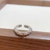 Anillo Abierto de Circonita Estilo Coreano Ins Moda Nicho Joyería de Alta Gama para Mujeres Nuevo Popular Accesorio de Mano con Temperamento