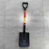 Pala de acero al manganeso con mango de fibra de carbono, pala pequeña de hierro para vehículos todoterreno del desierto, para cavar tierra y plantar flores al aire libre