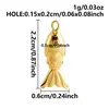 Acessórios de pingente oceânico: concha, cavalo-marinho, golfinho, pingentes de concha, joias para colar DIY, galvanizado a vácuo com ouro 18k
