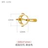Nuevo Anillo Redondo de Moda Color Arena Dorada Portaanillo Vacío Incrustado con Cera de Abeja Turquesa Jade Portaanillo Vacío Rojo del Sur Esmeralda Portaanillo
