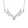 Yilu tiene collar de plata esterlina s925 para mujer, cadena de clavícula de alce, colgante de asta estilo coreano, regalo de cumpleaños para novia
