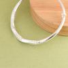 Pulsera de Plata Pura Rey Ciervo Dorado Patrón de Moda Artístico Pulsera de Empuje y Tira Mobius Joyería Simple de Plata Pulsera para Mujer