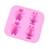 Molde de silicona para pastel de 4 ardillas, hecho a mano, para jabón frío, para aromaterapia, directo de fábrica