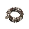Pulsera Popular al por Mayor "Jifeng Langyue" Nuevo Estilo Chino Alga de Agua Concha Negra Media Luna Pulsera Concha de Mariposa Negra Doble Círculo Regalo