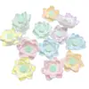 Estanque de lotos hoja de loto resina accesorios al por mayor diy armario refrigerador imanes adornos pequeños de pie 3D decoraciones