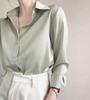 Nueva Camisa Francesa de Satén para Mujer 2026, Top Holgado Versátil, Estilo Elegante para el Trabajo